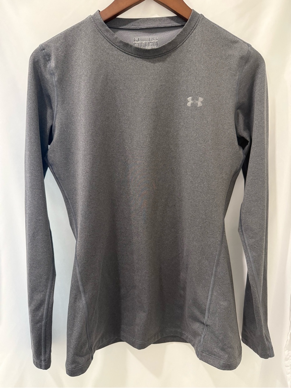 Under Armour ColdGear Fitted Mens L Gray Long Sleeve Compression Shirt